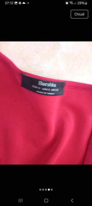 Vestito corto Bershka bordeaux