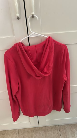 Sudadera con cremallera roja talla M