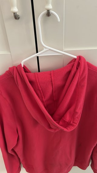 Sudadera con cremallera roja talla M