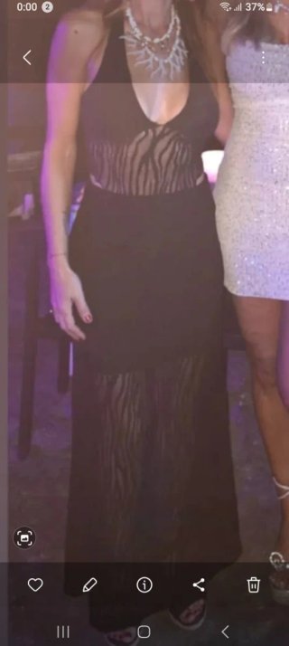 Conjunto top y falda negro