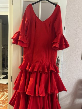 Vestido Flamenca Rojo, de Azahara Flamenca.