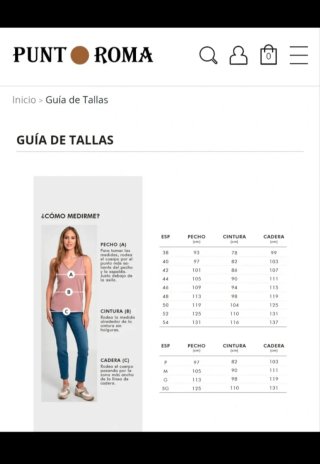 Conjunto Punt Roma Talla SG