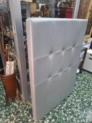 Cabecero 90cm polipiel plateado