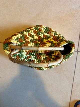 Borsa uncinetto manici bambù