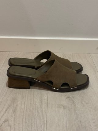 &Other Stories sandalias piel tacón ancho 41 nuevo