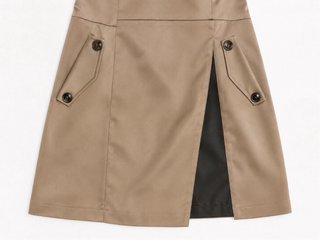 Nuevo Vestido Marrón elegante con cinturón T.S