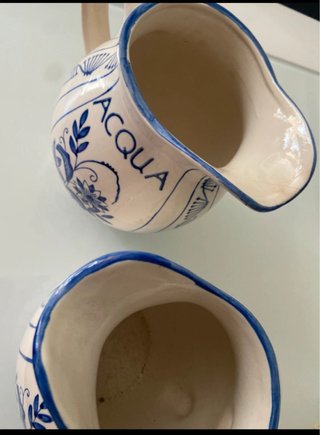 Lotto 2 Caraffe Ceramica Acqua e Vino