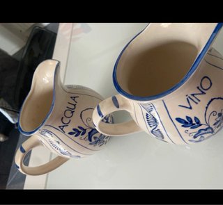 Lotto 2 Caraffe Ceramica Acqua e Vino