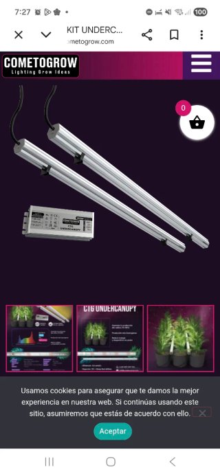 Kit LED Undercanopy Cultivo 140W Grow led