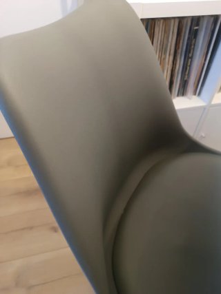 Mesa comedor JEGIND Ø105 blanco/natural +4 sillas