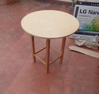 Mesa camilla auxiliar redonda 70 cm