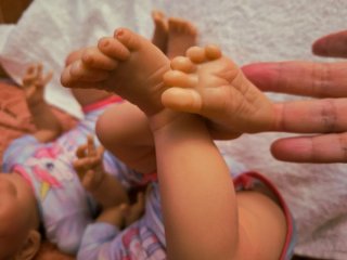 Muñecas Reborn Vinilo y Tela Gemelas.