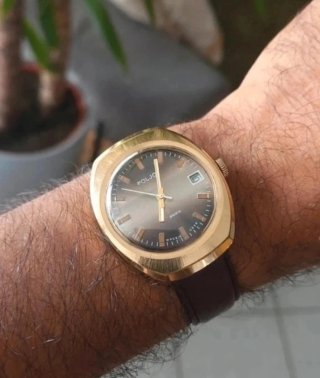 Orologio Poljot Uomo Oro Marrone