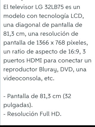 Televisión LG 32 Negra