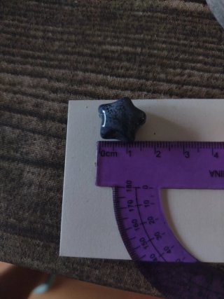 11 cuentas abalorios  ceramica con forma de estrel