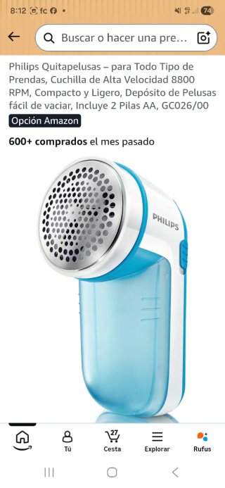 Quitapelusas Philips Eléctrico