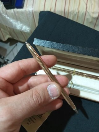 Set penna e portamine Swank dorati oro 12 K