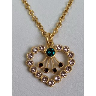 Collar Dior Chapado Oro Corazón Estrellas