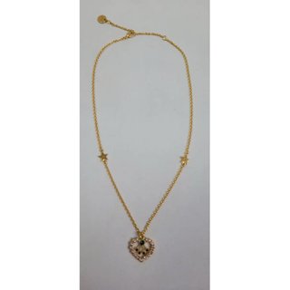 Collar Dior Chapado Oro Corazón Estrellas