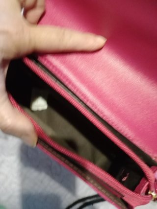 Bolso Fucsia Corazones Mano y Bandolera