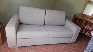 Sofá Cama Beige y Gris