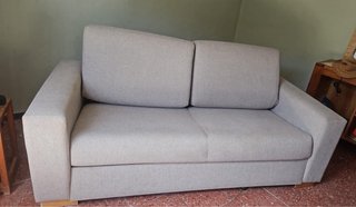 Sofá Cama Beige y Gris