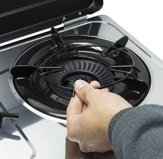 Hornillo gas Inox 1 fuego Vitrokitchen + Regulador