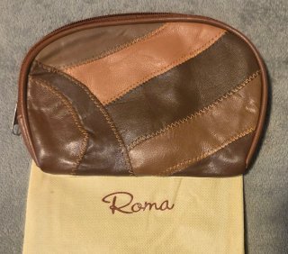 Bolso Roma Piel Patchwork Marrón y Beige