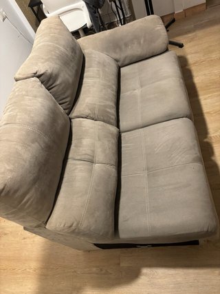 Sofá 2 plazas extensible beige