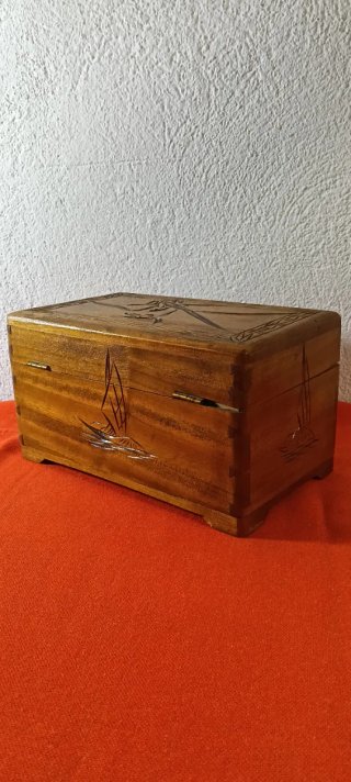 Cofanetto Legno Canfora Cina Anni '60