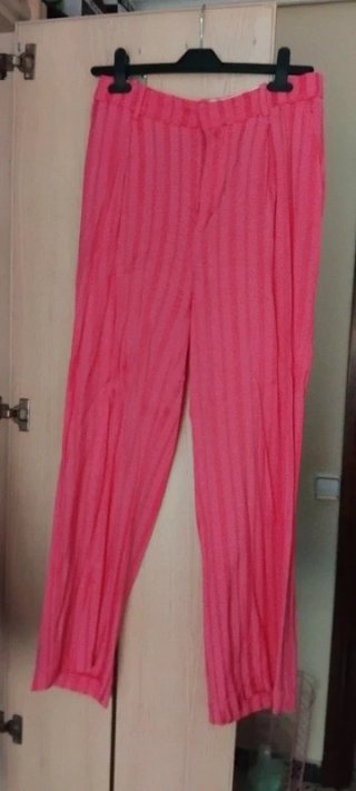 Traje Mango rosa rayas