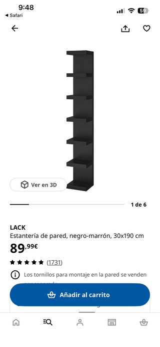Estantería LACK IKEA negro-marrón