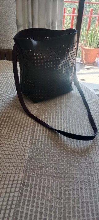 Bolso Mochila y Bolso Poliéster Negro/Morado