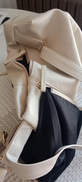 Bolso Mochila y Bolso Poliéster Negro/Morado