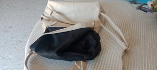 Bolso Mochila y Bolso Poliéster Negro/Morado