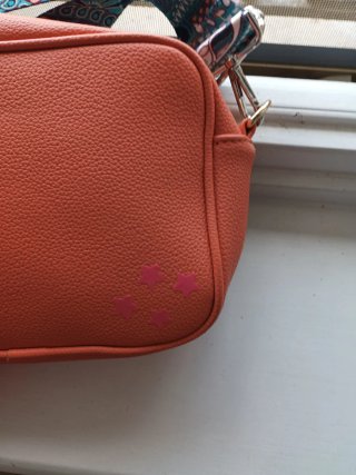 Borsa tracolla estiva arancione e rosa