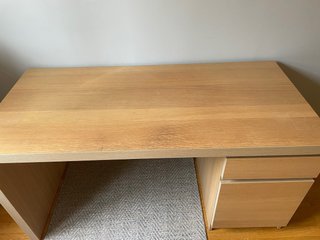 Mesa Escritorio Roble Ikea Malm