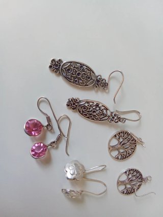 Conjunto 4 Pendientes Plata Ley