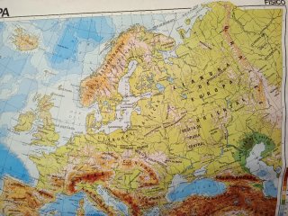 Mapa Europa Antiguo Físico y político