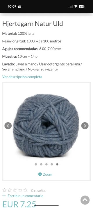 14 ovillos lana 100% Natur Uld (1,4kg)