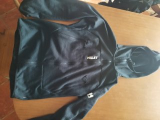 Forro Polar Millet Fusion Grid Hoodie Negro