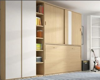 CAMA ABATIBLE CON ARMARIO 105 Formas Evolution