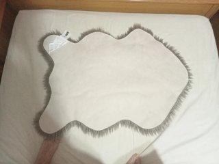 Alfombra de pelo gris