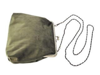 Bolso verde terciopelo - NUEVO, A ESTRENAR.