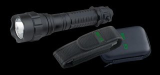 Linterna Táctica Negra + Funda y Estuche