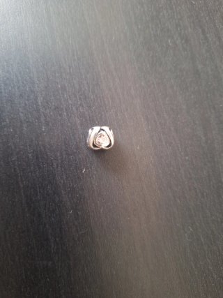 Pandora Charm Corazón Rosa Plata