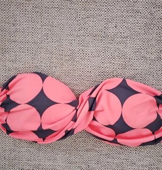 Bikini Talla M Lunares Rosa y Negro