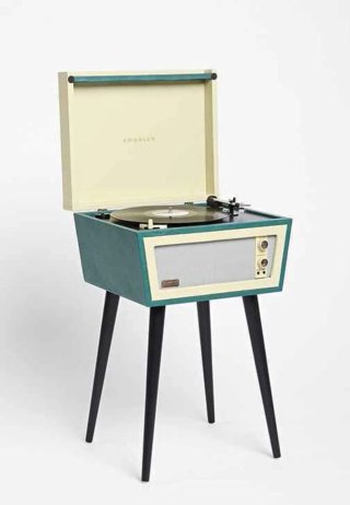 Tocadiscos Crosley Beige y Verde