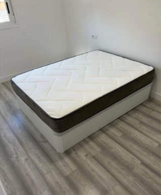 Canapé cama gris y blanco