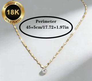 Collar Acero Inoxidable 18K Baño Oro